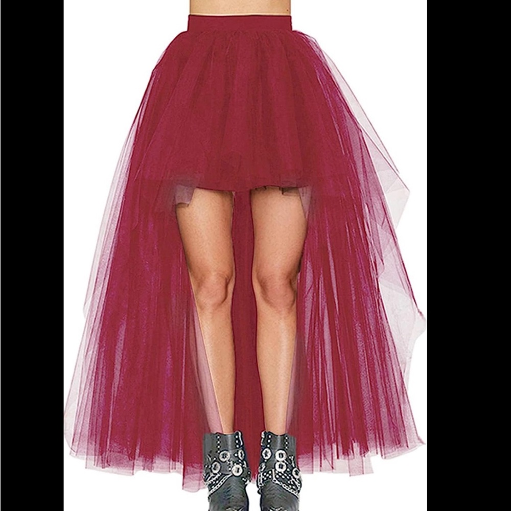 Burgundy tutu skirt